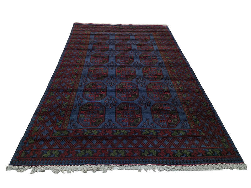 Beautiful Afghan Kunduz Elephant Foot Design Carpet 287 x 193 CM