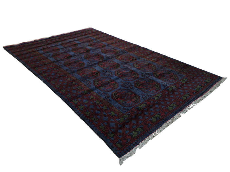 Beautiful Afghan Kunduz Elephant Foot Design Carpet 287 x 193 CM