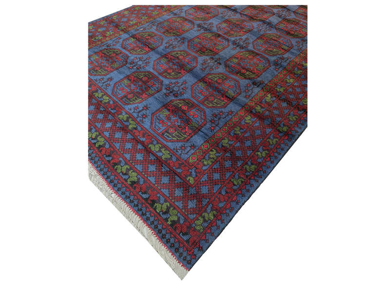 Beautiful Afghan Kunduz Elephant Foot Design Carpet 287 x 193 CM