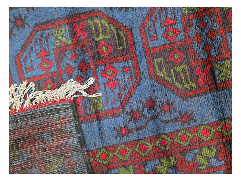 Beautiful Afghan Kunduz Elephant Foot Design Carpet 287 x 193 CM