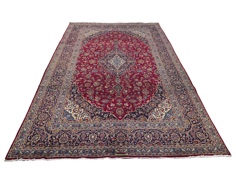 Very Good Condition Secondhand Kashan Carpet 410 x 303 CM