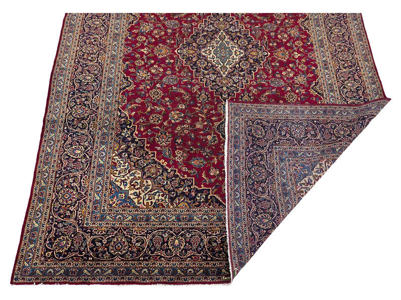 Very Good Condition Secondhand Kashan Carpet 410 x 303 CM