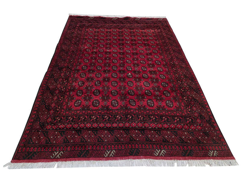 Beautiful Red Afghan Handmade Carpet 280 x 199 CM
