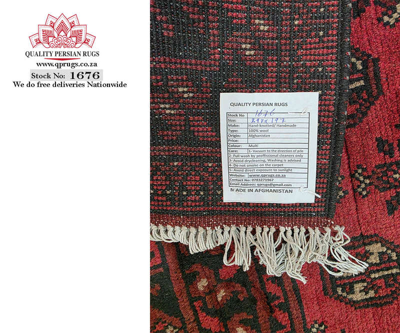 Gorgeous Red Afghan Handmade Carpet 297 x 197 CM