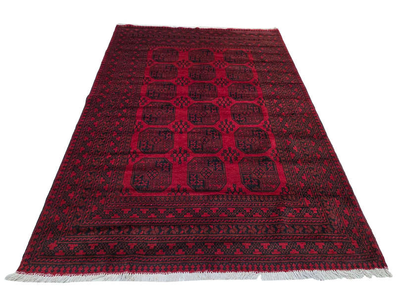 Gorgeous Red Afghan Hand-knotted Carpet 301 x 207 CM