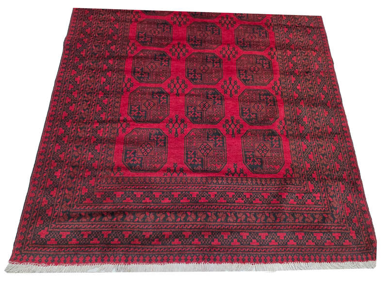 Gorgeous Red Afghan Hand-knotted Carpet 301 x 207 CM