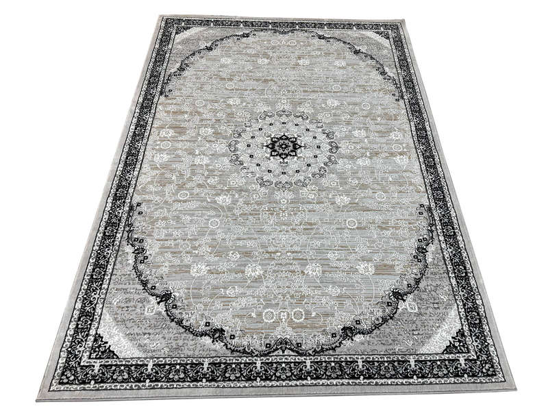 Grey An Black Machine Made Carpet 230 x 160 CM