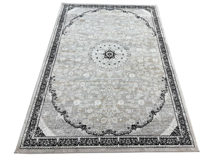 Grey An Black Machine Made Carpet 230 x 160 CM