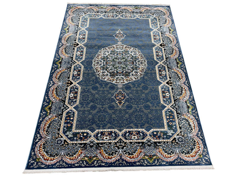 Blue Color Persian Style Machine Made Carpet 230 x 160 CM