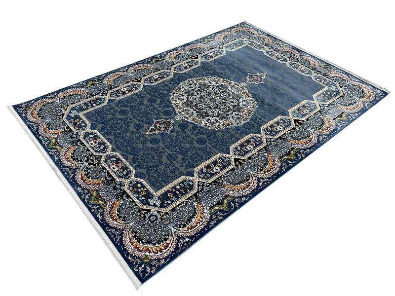 Blue Color Persian Style Machine Made Carpet 230 x 160 CM