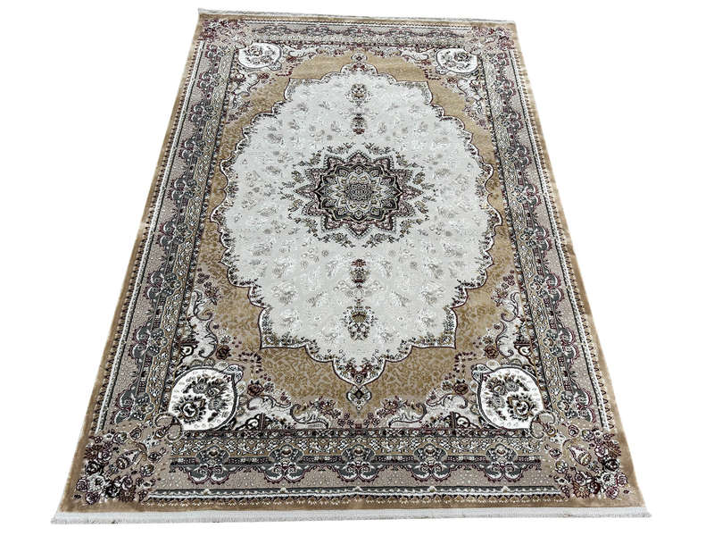 Gorgeous Beige Color Machine Made Carpet 230 x 160 CM