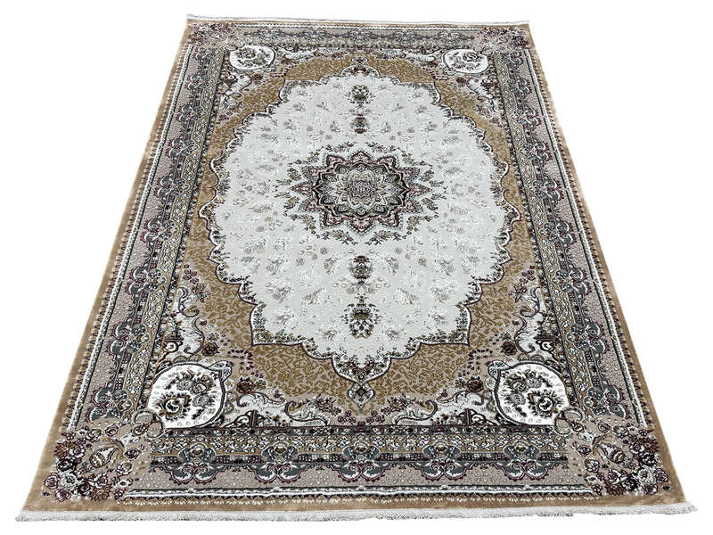 Gorgeous Beige Color Machine Made Carpet 230 x 160 CM