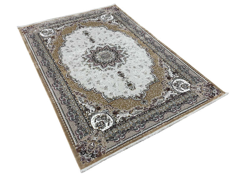Gorgeous Beige Color Machine Made Carpet 230 x 160 CM