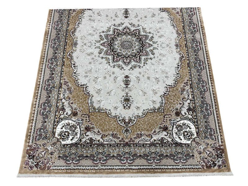 Gorgeous Beige Color Machine Made Carpet 230 x 160 CM