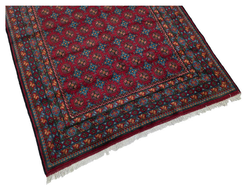 Afghan Kunduz Red Bukhara Design Carpet 305 x 193 CM