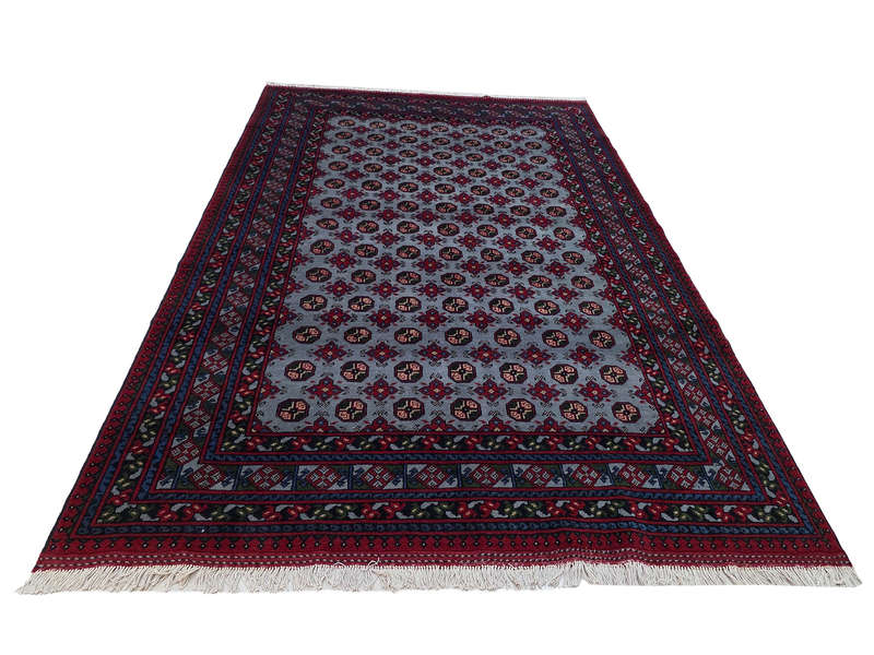 Rare Blue Afghan Kunduz Bukhara Carpet 298 x 200 CM