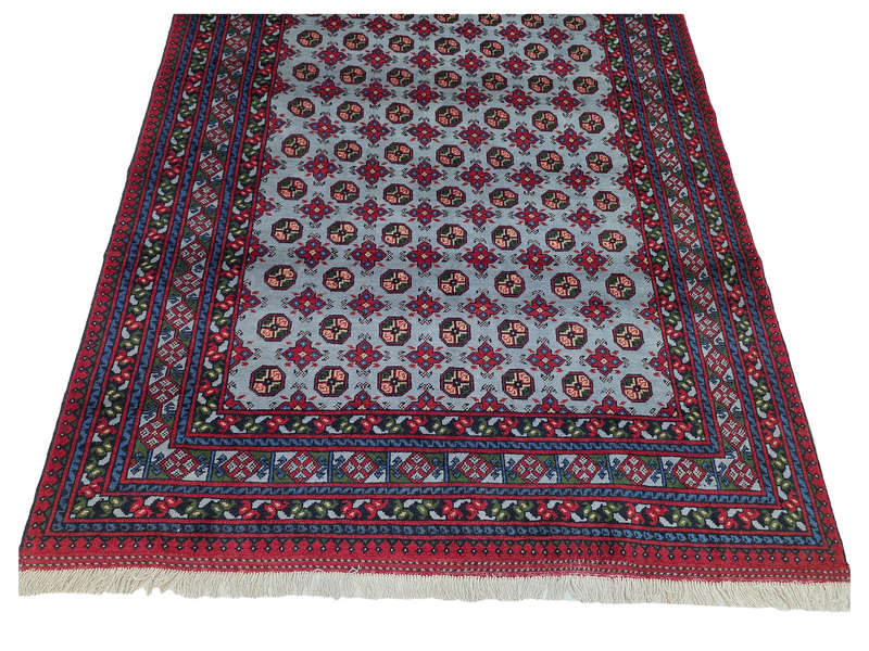 Rare Blue Afghan Kunduz Bukhara Carpet 298 x 200 CM