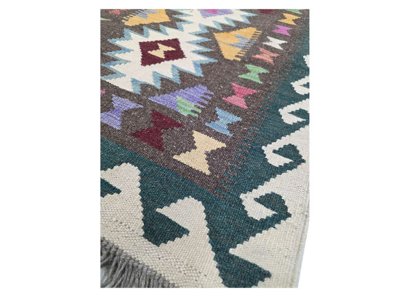 4 Meter Afghan Natural Kilim Runner 389 x 82 CM
