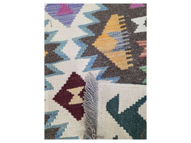 4 Meter Afghan Natural Kilim Runner 389 x 82 CM