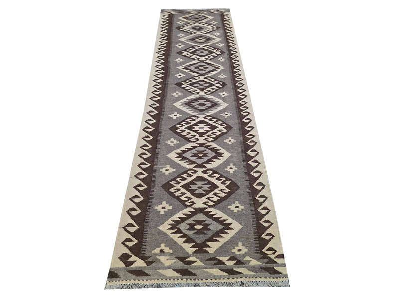 Fine Afghan Natural Kilim runner 387 x 81 cm