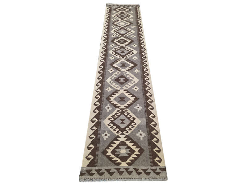 Stunning Afghan Natural Kilim runner 385 x 80 cm