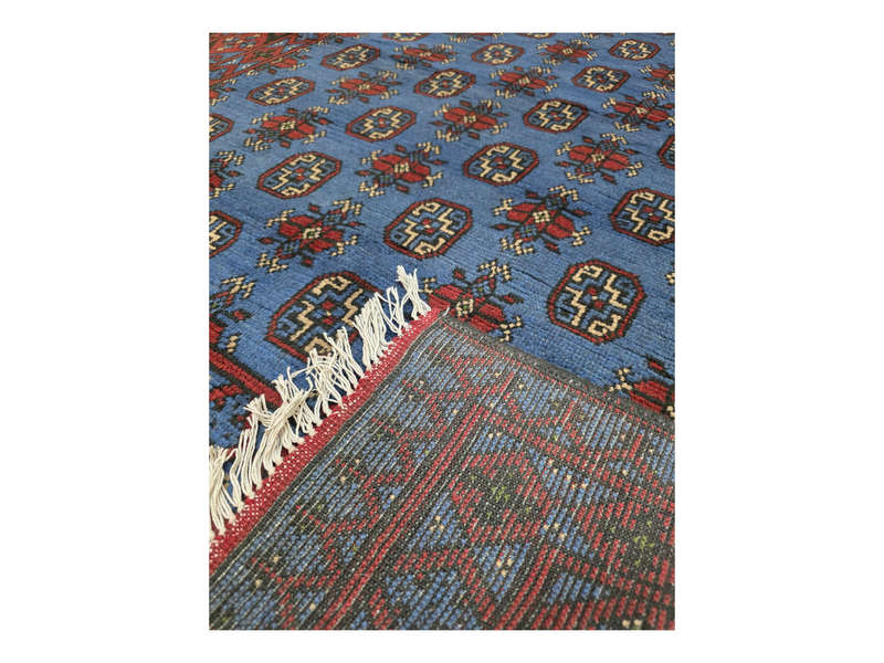 Fine blue Afghan Kunduz Carpet 250 x 160cm