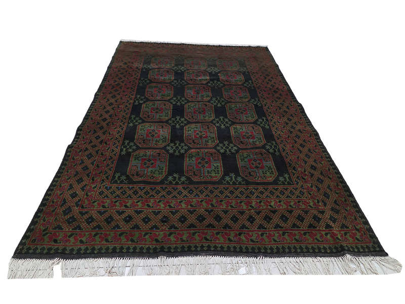 Rare Afghan Kunduz Elephant Foot Design Carpet 299 x 202 CM