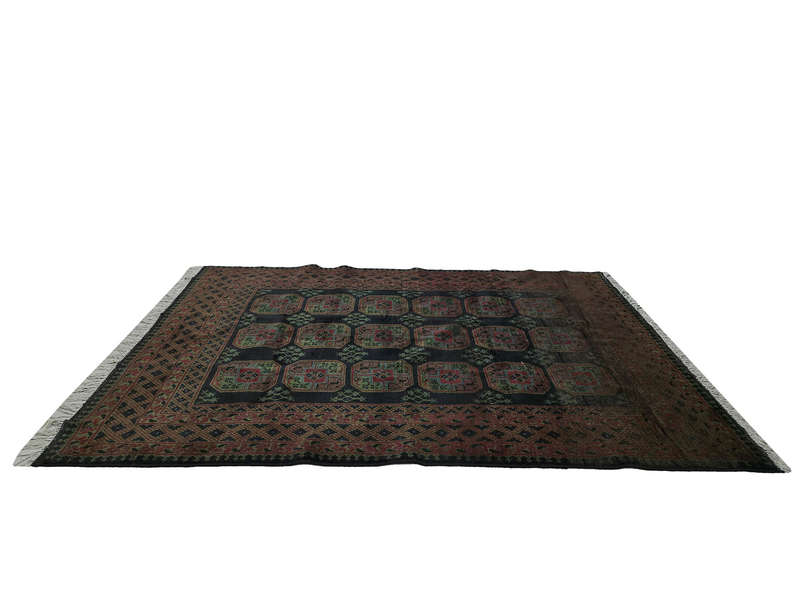 Rare Afghan Kunduz Elephant Foot Design Carpet 299 x 202 CM
