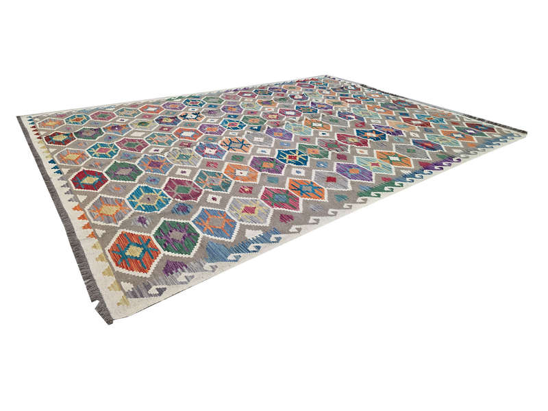 Beautiful Fine Qazni Handmade Kilim 355 x 258cm