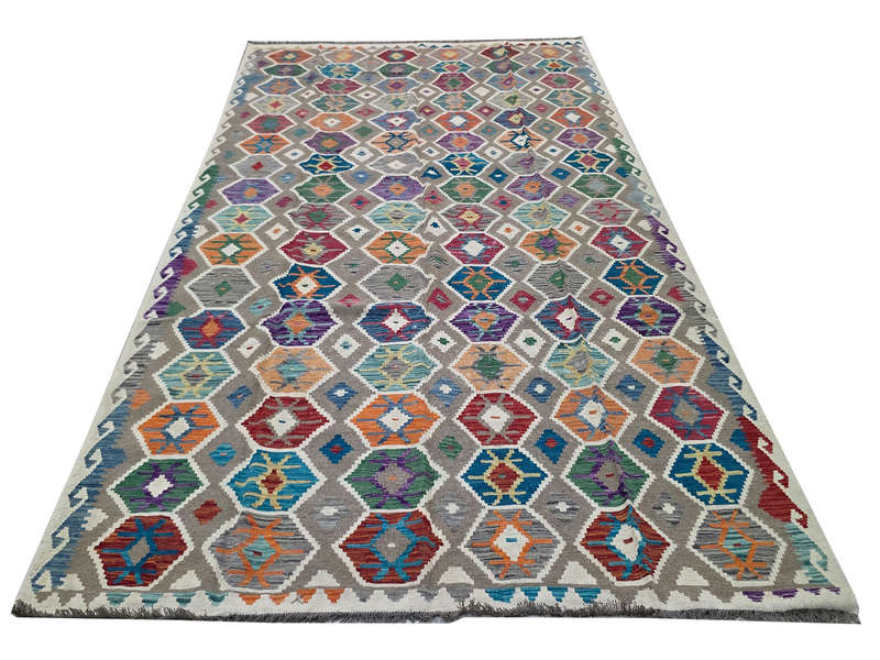 Beautiful Fine Qazni Handmade Kilim 355 x 258cm