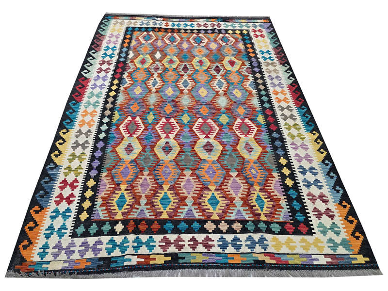 Gorgeous Afghan Handmade Kilim 291 x 205 cm