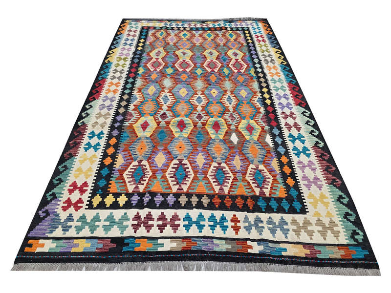 Gorgeous Afghan Handmade Kilim 291 x 205 cm