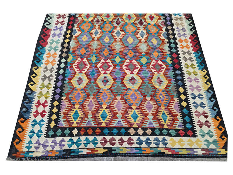 Gorgeous Afghan Handmade Kilim 291 x 205 cm