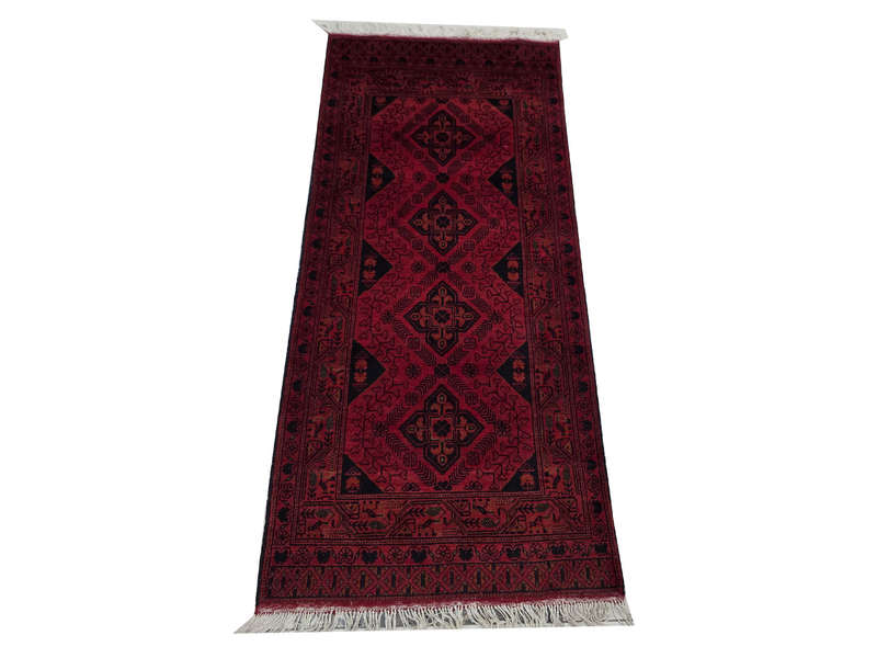 Stunning Afghan Turkman Carpet 201 x 79 cm