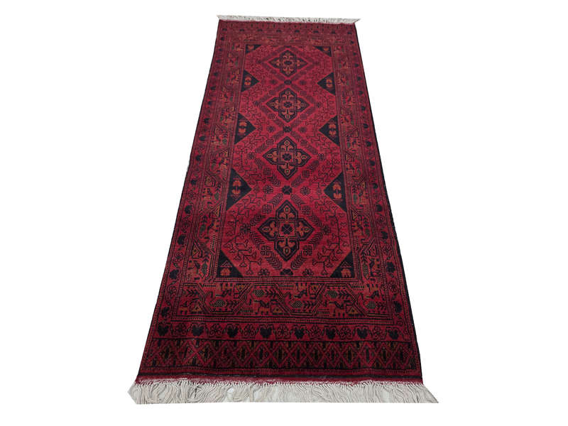 Stunning Afghan Turkman Carpet 201 x 79 cm