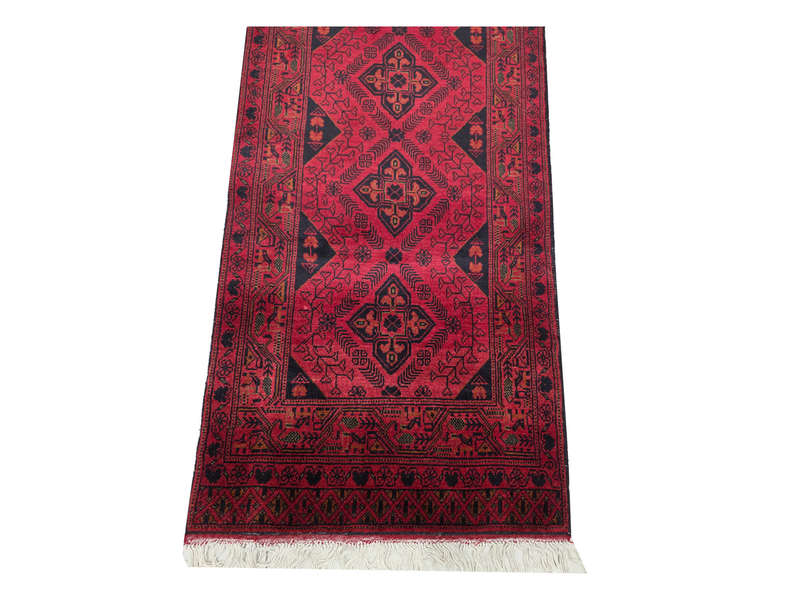 Stunning Afghan Turkman Carpet 201 x 79 cm