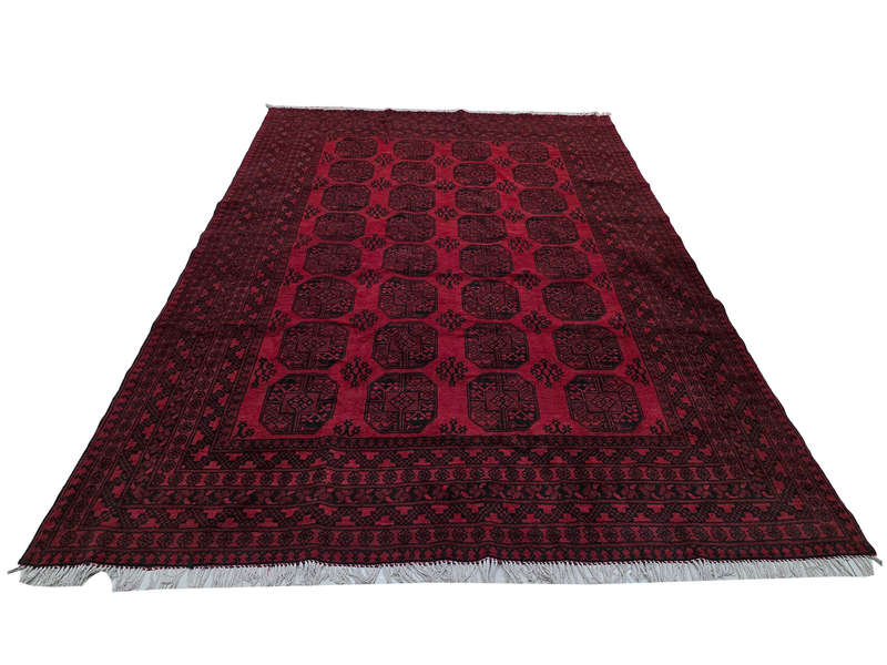 Beautiful Red Afghan Handmade Carpet 332 x 245 CM