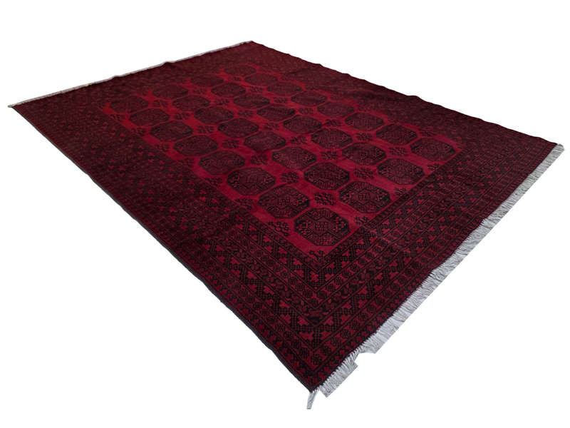 Beautiful Red Afghan Handmade Carpet 332 x 245 CM