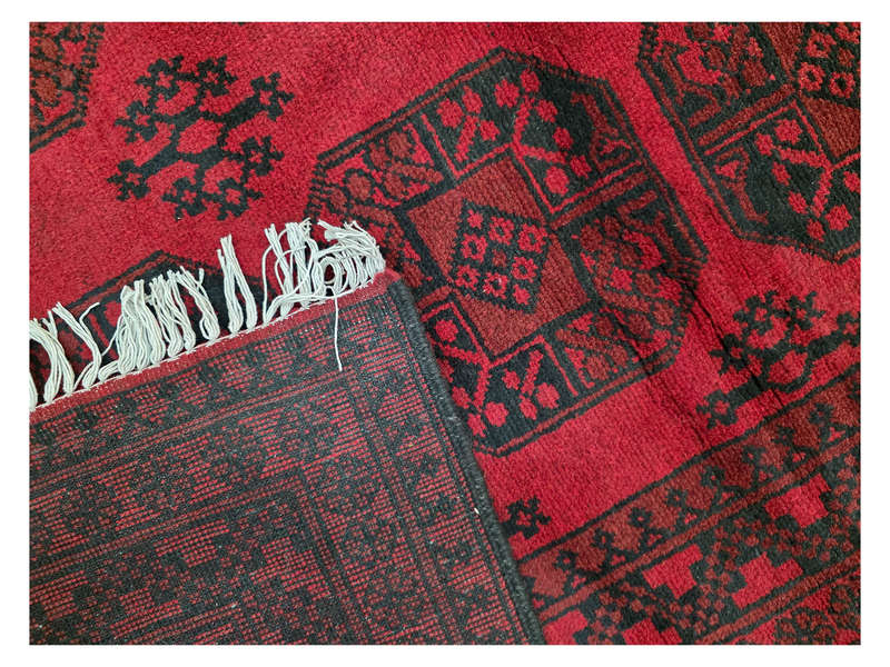 Beautiful Red Afghan Handmade Carpet 332 x 245 CM
