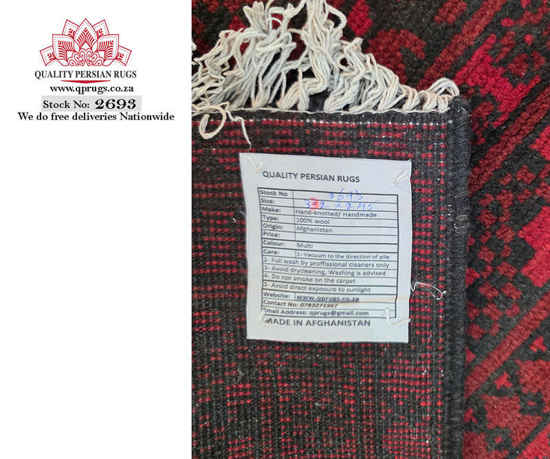 Beautiful Red Afghan Handmade Carpet 332 x 245 CM