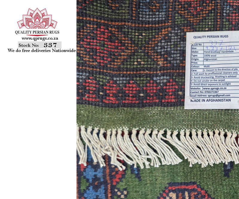 Stunning Afghan Kunduz Bukhara Design Carpet 233 x 171 CM