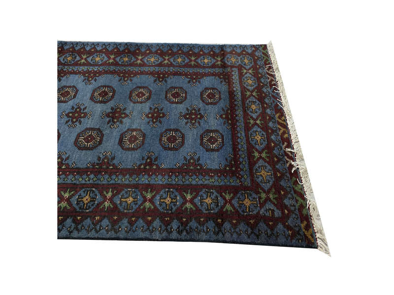 Rare Afghan Kunduz Carpet 588 X 77 cm