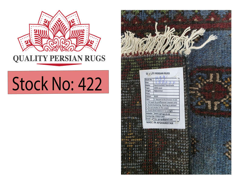 Rare Afghan Kunduz Carpet 588 X 77 cm