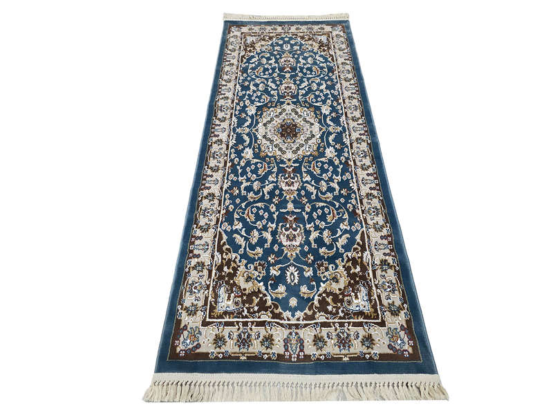 Gorgeous Blue Color Machine Made Passage Runner 200 X 80 CM