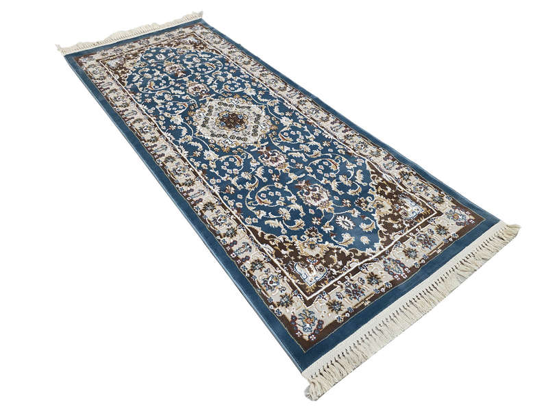Gorgeous Blue Color Machine Made Passage Runner 200 X 80 CM