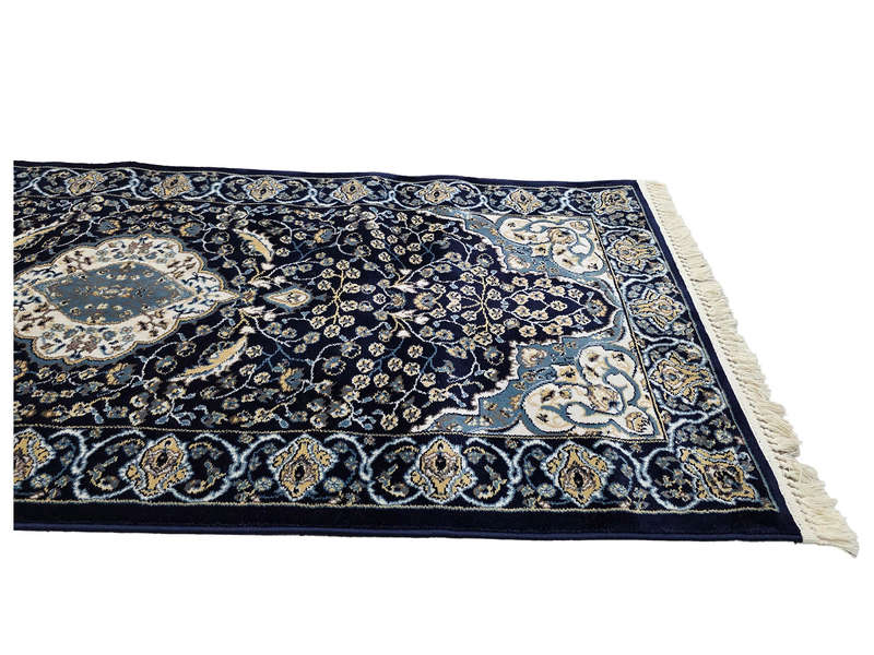 2 Meter Navy Machine Made Passage Runner 200 X 80 CM