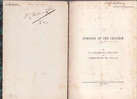 Synopsis of the Cracidae - Sclater, P.L and Salvin, Osbert