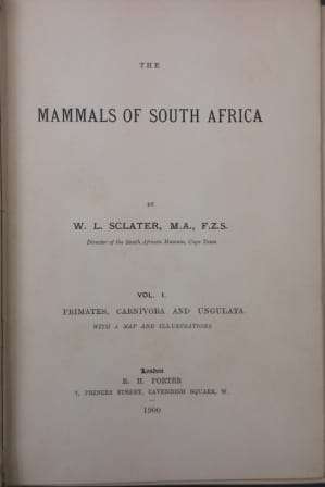 The Mammals of South Africa (Two Volume Set) - Sclater, W. L.