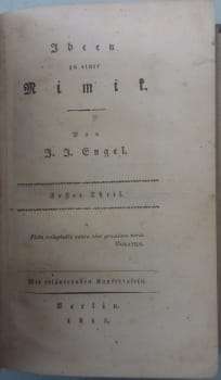 Ideen Zu Einer Mimik (Two Volumes in One) - Engel, J. J.