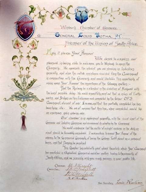 An Illuminated Presentation to General Louis Botha -